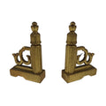 Japanese Buddhist Altar Wooden Kouran Railing Decorative Part Vtg 2pc Gold BA753