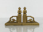 Japanese Buddhist Altar Wooden Kouran Railing Decorative Part Vtg 2pc Gold BP35