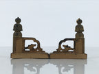 Japanese Buddhist Altar Wooden Kouran Railing Decorative Part Vtg 2pc Gold BP35