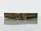 Japanese Buddhist Altar Wooden Kouran Railing Decorative Part Vtg 2pc Gold BP35