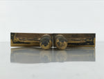 Japanese Buddhist Altar Wooden Kouran Railing Decorative Part Vtg 2pc Gold BP35