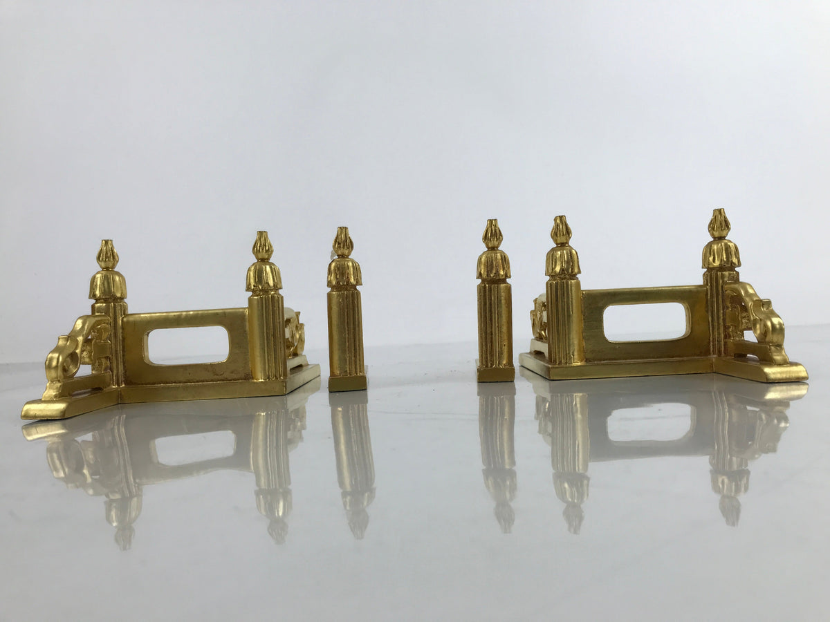 Japanese Buddhist Altar Wooden Kouran Railing Decorative Part Vtg 4pc ...