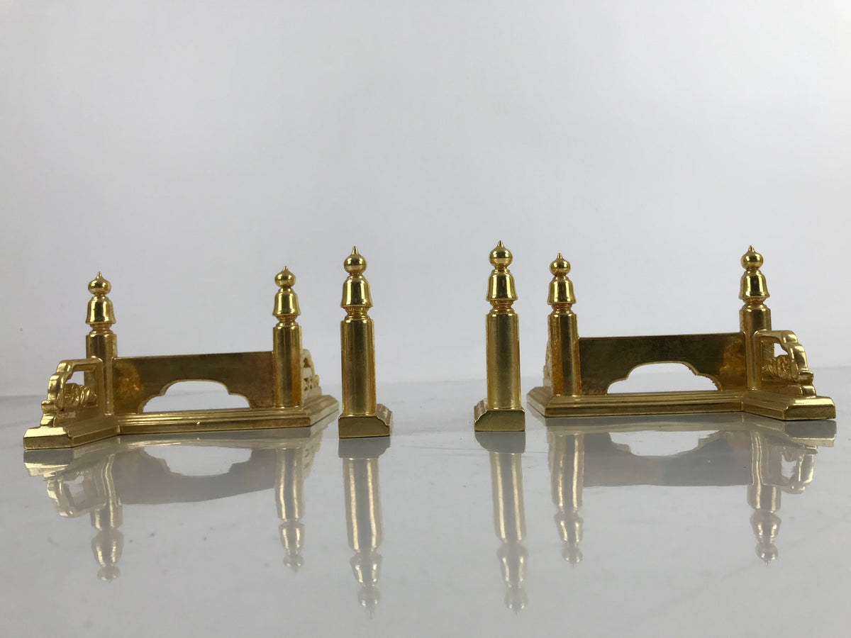 Japanese Buddhist Altar Wooden Kouran Railing Decorative Part Vtg 4pc ...