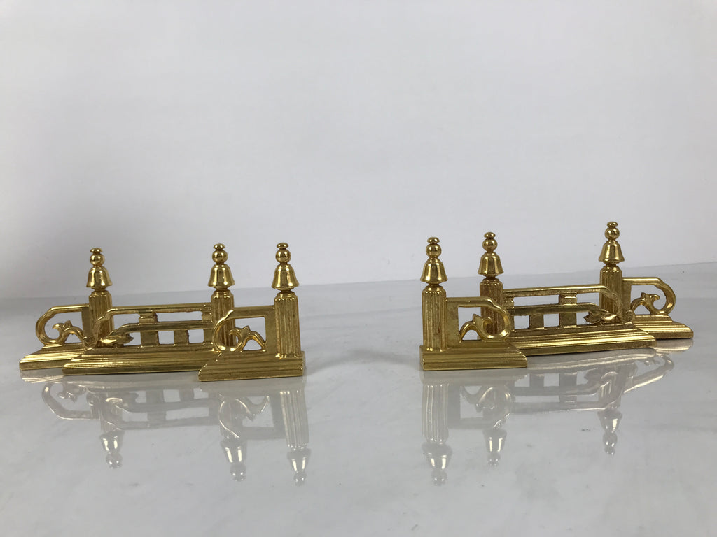 Japanese Buddhist Altar Wooden Kouran Railing Decorative Part Vtg 6pc Gold BA878
