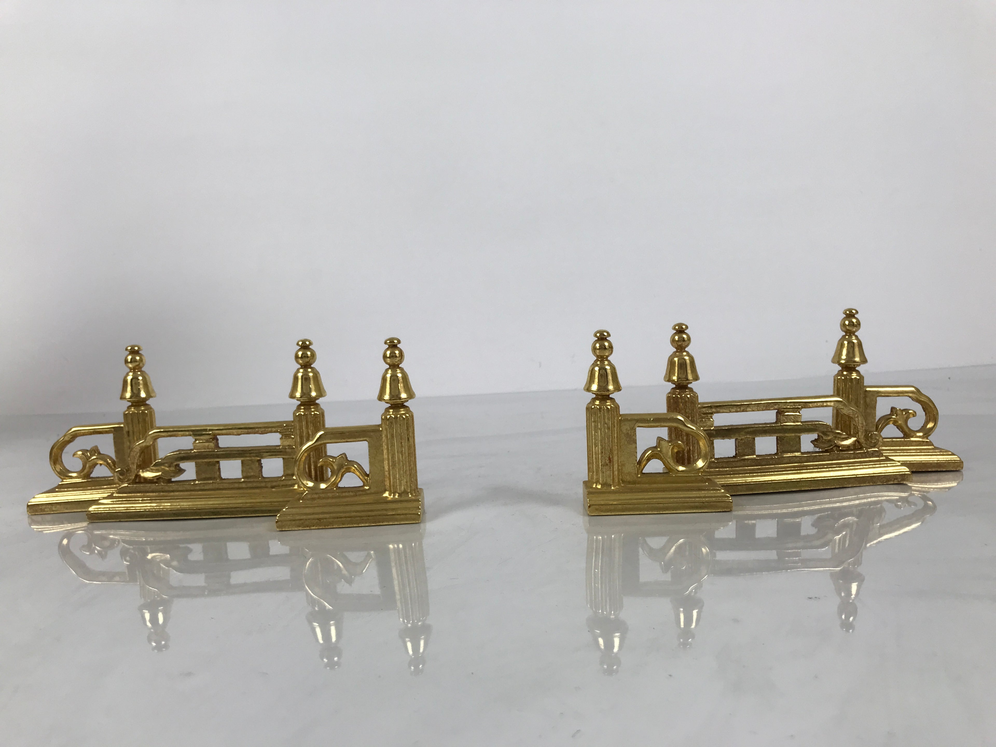 Japanese Buddhist Altar Wooden Kouran Railing Decorative Part Vtg 6pc Gold BA878