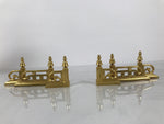Japanese Buddhist Altar Wooden Kouran Railing Decorative Part Vtg 6pc Gold BA878
