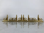 Japanese Buddhist Altar Wooden Kouran Railing Decorative Part Vtg 6pc Gold BA878