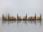 Japanese Buddhist Altar Wooden Kouran Railing Decorative Part Vtg 6pc Gold BA878