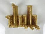 Japanese Buddhist Altar Wooden Kouran Railing Decorative Part Vtg 6pc Gold BA878