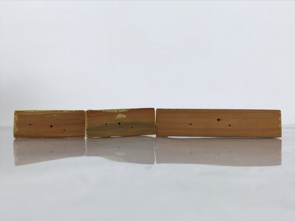 Japanese Buddhist Altar Wooden Kouran Railing Decorative Part Vtg 6pc Gold BA878