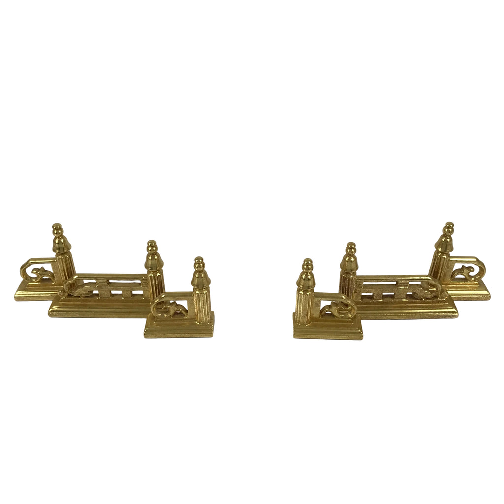 Japanese Buddhist Altar Wooden Kouran Railing Decorative Part Vtg 6pc Gold BA878