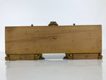 Japanese Buddhist Altar Wooden Lacquer Temple Roof Part Carved Gold Black BP31
