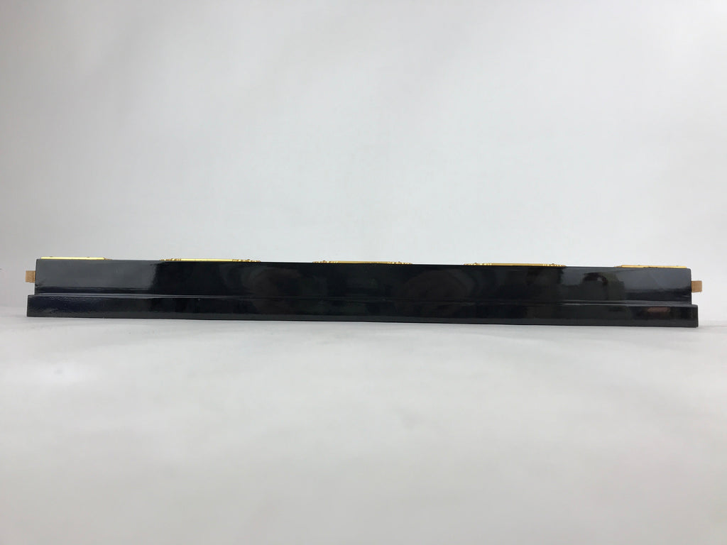 Japanese Buddhist Altar Wooden Lacquered Border Part Vtg Brass Metal Gold BA237