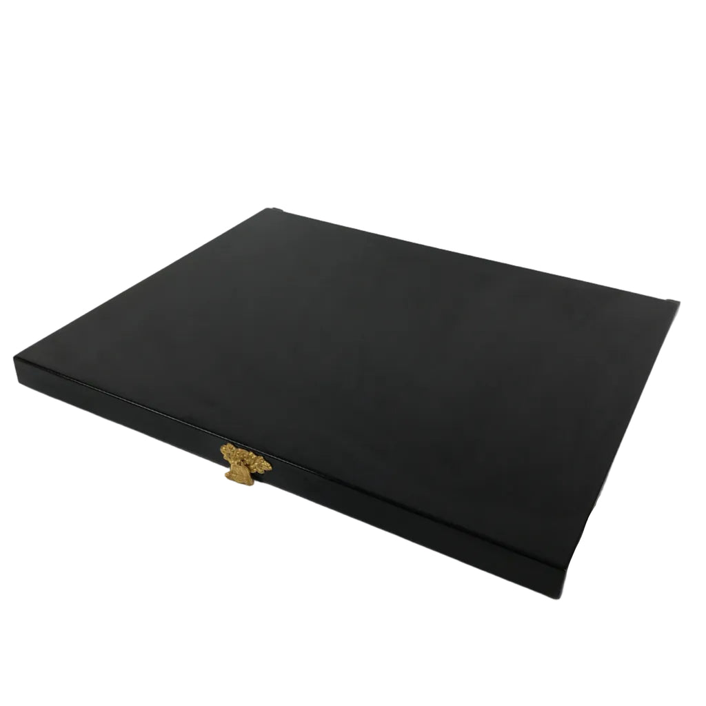 Japanese Buddhist Altar Wooden Lacquered Drawer Tray Butsudan Part Black BP15