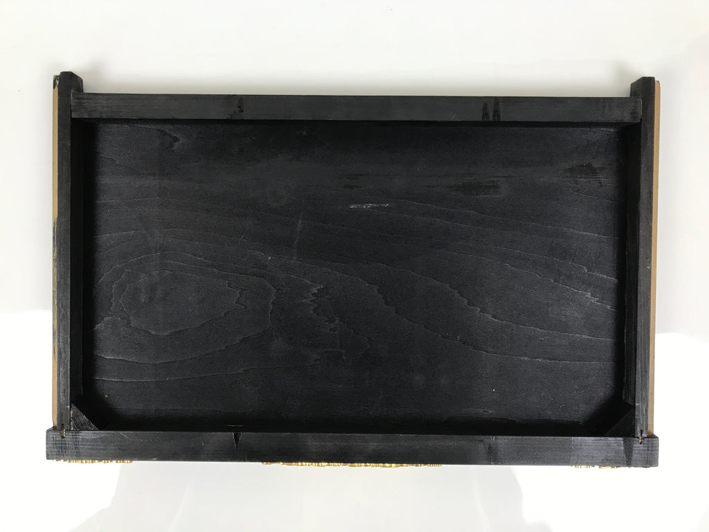Japanese Buddhist Altar Wooden Lacquered Drawer Tray Butsudan Part Black BP16