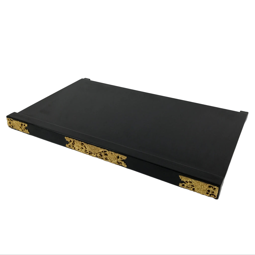 Japanese Buddhist Altar Wooden Lacquered Drawer Tray Butsudan Part Black BP16