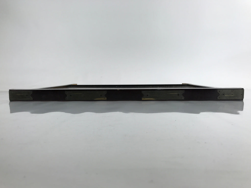 Japanese Buddhist Altar Wooden Lacquered Drawer Tray Vtg Black Gold BA289