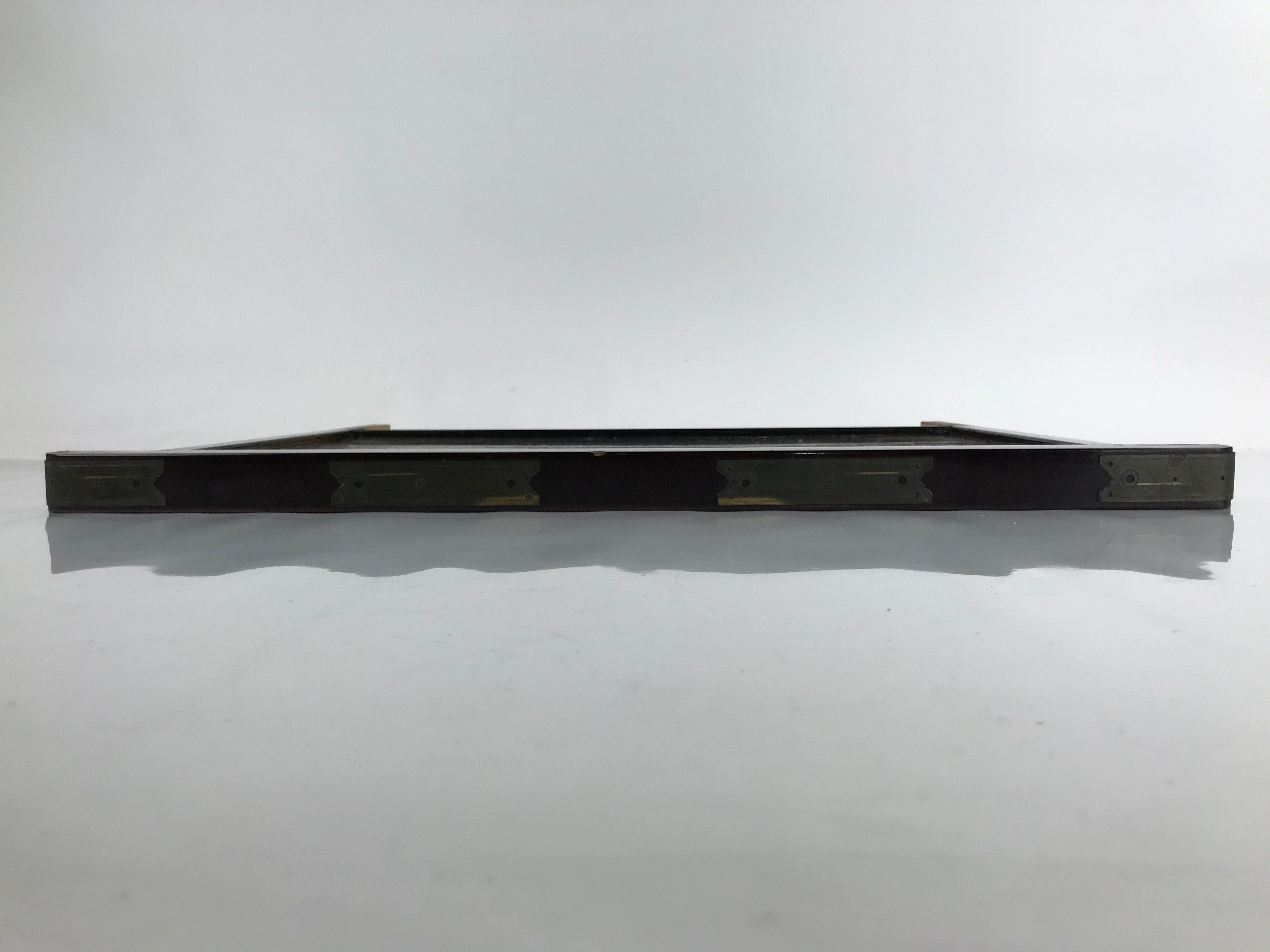 Japanese Buddhist Altar Wooden Lacquered Drawer Tray Vtg Black Gold BA289
