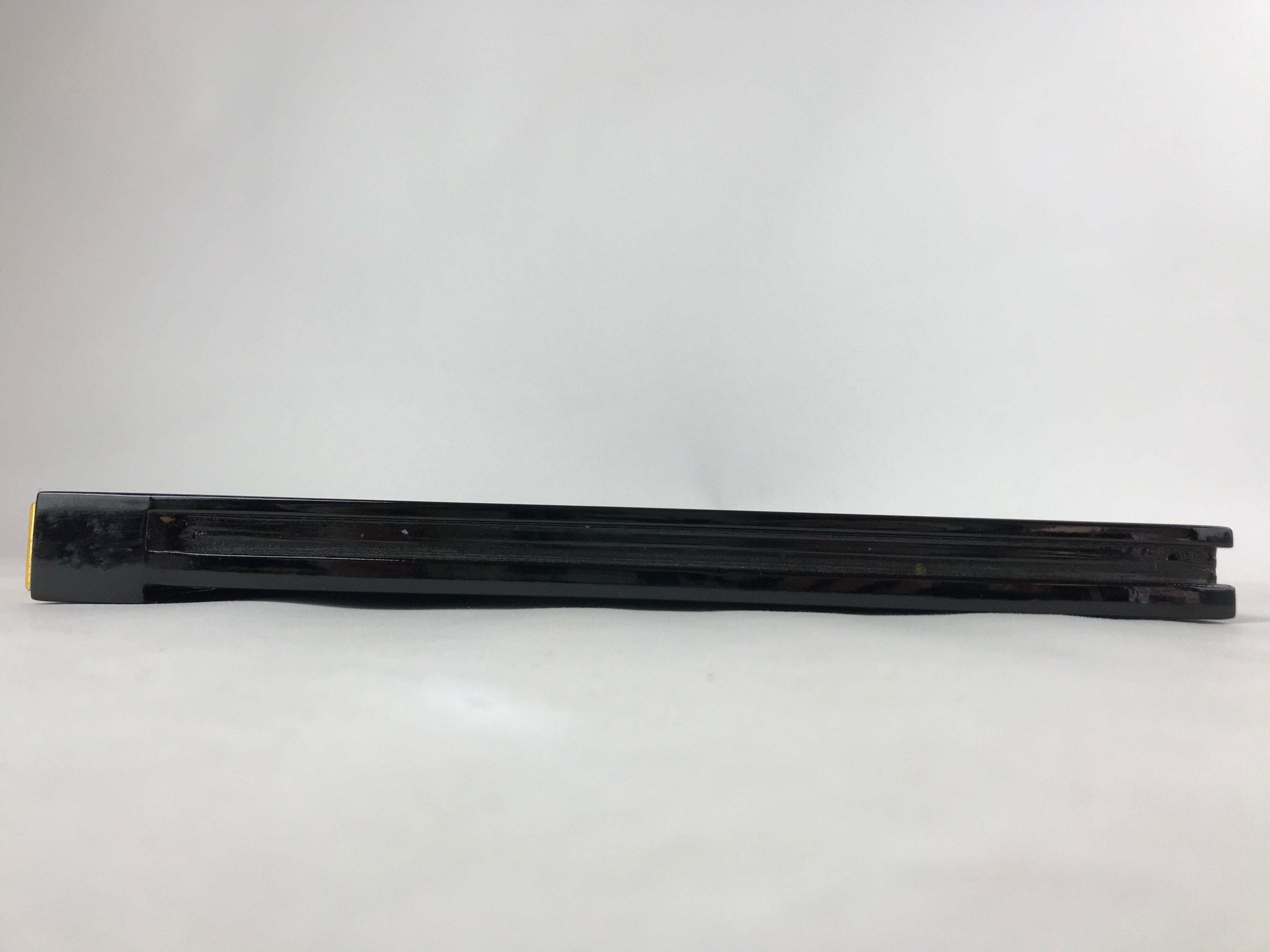 Japanese Buddhist Altar Wooden Lacquered Drawer Tray Vtg Brass Black Gold BA236