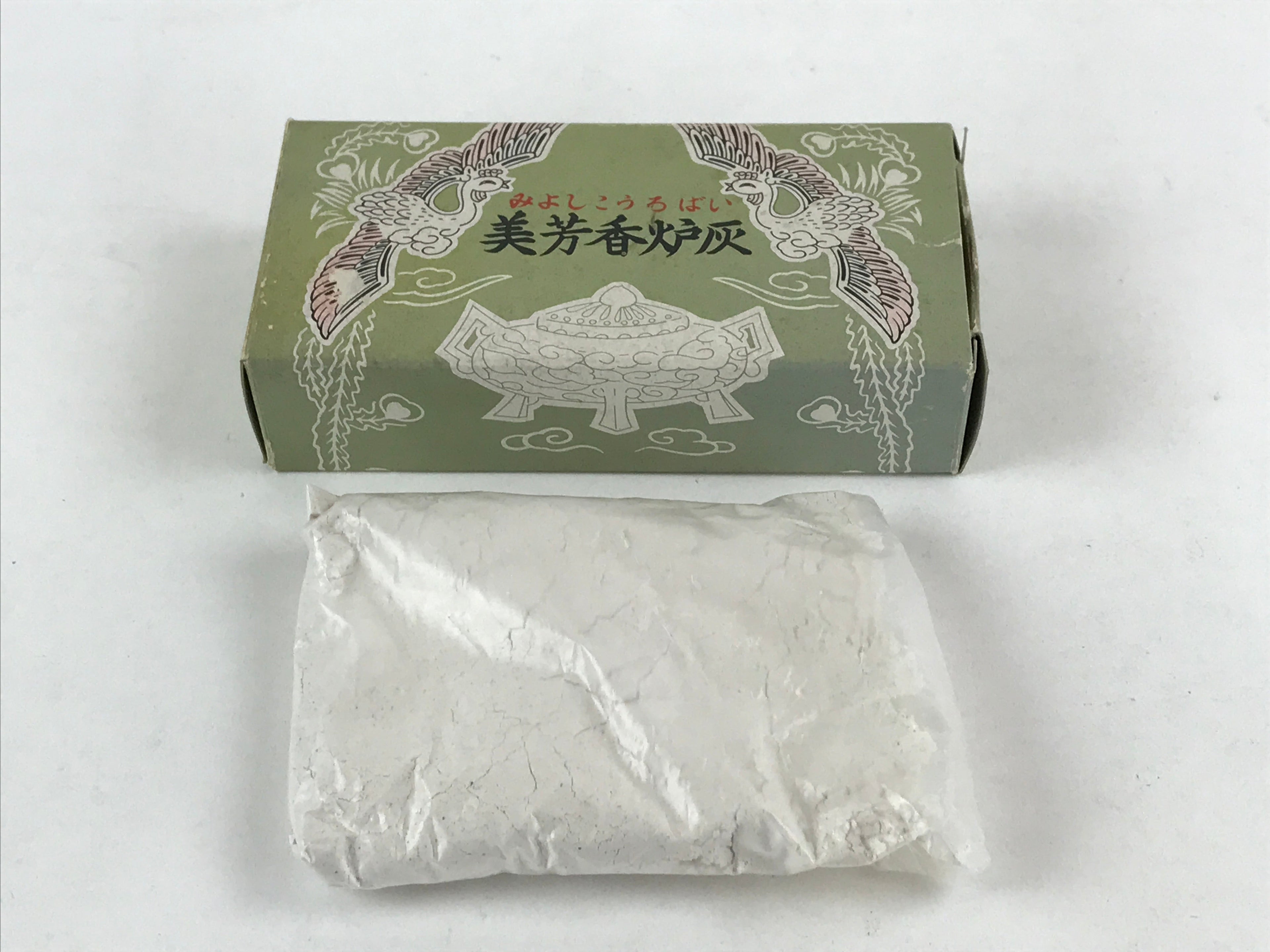 Japanese Buddhist Boxed Offer Incense Shoko Incense Burner Ash Vtg White IN12