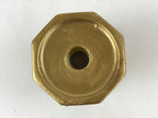 Japanese Buddhist Ceramic Candle Holder W/ Lotus Candle Vtg Gold Flower BA134
