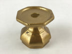 Japanese Buddhist Ceramic Candle Holder W/ Lotus Candle Vtg Gold Flower BA134