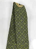 Japanese Buddhist Costume Surplice Sash Vtg Kataginu Wagesa Black Green BA924