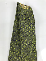 Japanese Buddhist Costume Surplice Sash Vtg Kataginu Wagesa Black Green BA924