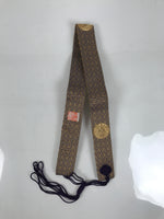 Japanese Buddhist Costume Surplice Sash Vtg Kataginu Wagesa Gold Blue BA923