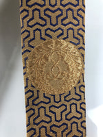 Japanese Buddhist Costume Surplice Sash Vtg Kataginu Wagesa Gold Blue BA923