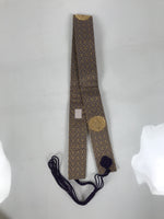 Japanese Buddhist Costume Surplice Sash Vtg Kataginu Wagesa Gold Blue BA923