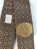 Japanese Buddhist Costume Surplice Sash Vtg Kataginu Wagesa Gold Blue BA923