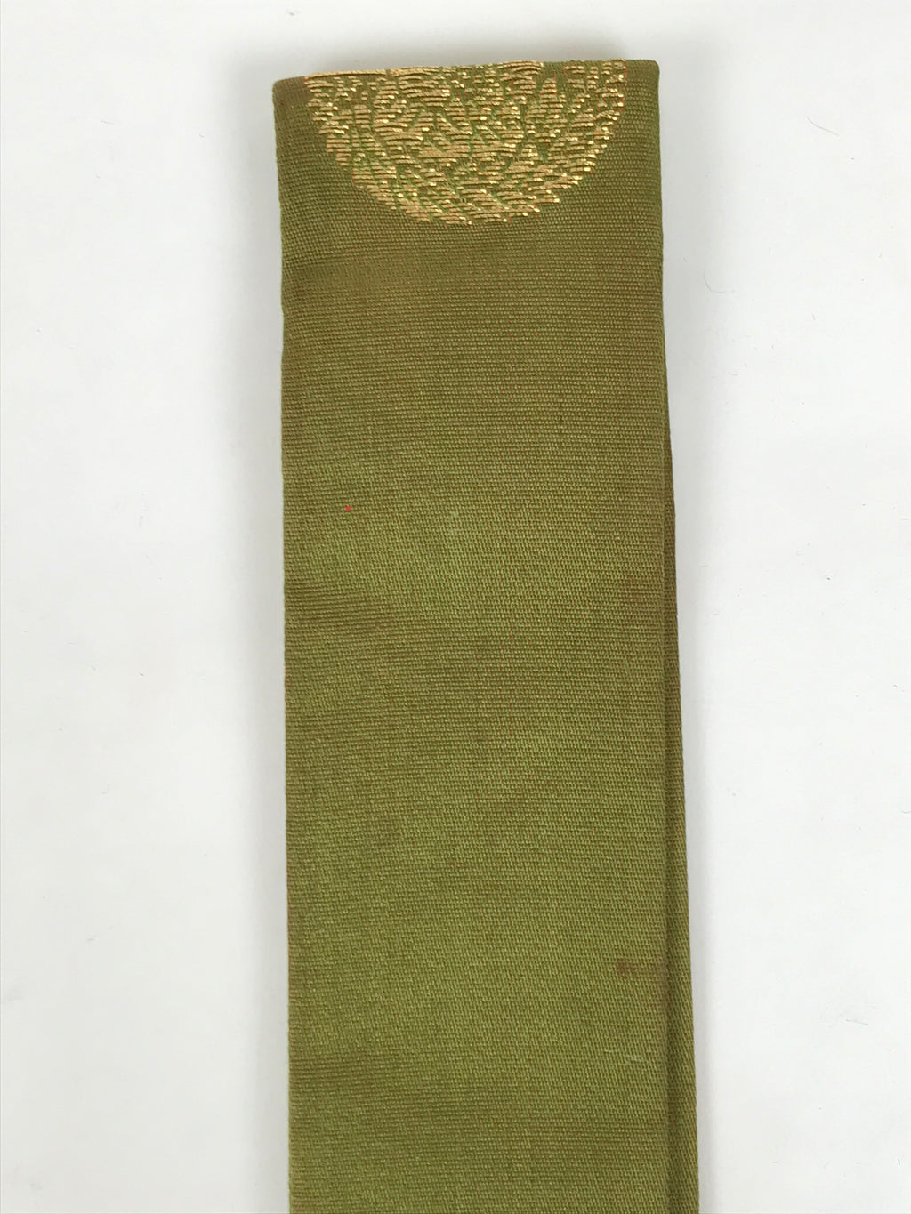 Japanese Buddhist Costume Surplice Sash Vtg Kataginu Wagesa Green Gold BA876