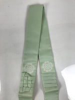 Japanese Buddhist Costume Surplice Sash Vtg Kataginu Wagesa Green White BA913