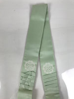 Japanese Buddhist Costume Surplice Sash Vtg Kataginu Wagesa Green White BA913
