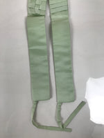 Japanese Buddhist Costume Surplice Sash Vtg Kataginu Wagesa Green White BA913