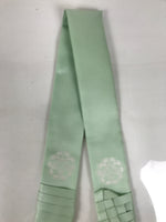 Japanese Buddhist Costume Surplice Sash Vtg Kataginu Wagesa Green White BA914