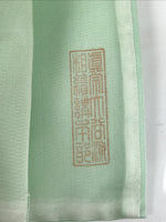 Japanese Buddhist Costume Surplice Sash Vtg Kataginu Wagesa Green White BA914