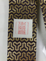 Japanese Buddhist Costume Surplice Sash Vtg Kataginu Wagesa Purple Gold BA925