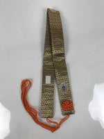 Japanese Buddhist Costume Surplice Sash Vtg Kataginu Wagesa Purple Gold BA925