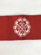 Japanese Buddhist Costume Surplice Sash Vtg Kataginu Wagesa Red Gold BA834