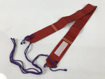 Japanese Buddhist Costume Surplice Sash Vtg Kataginu Wagesa Red Gold BA834