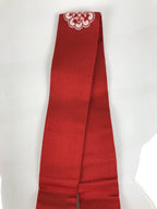 Japanese Buddhist Costume Surplice Sash Vtg Kataginu Wagesa Red Gold BA834