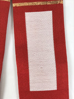 Japanese Buddhist Costume Surplice Sash Vtg Kataginu Wagesa Red Gold BA834
