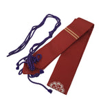 Japanese Buddhist Costume Surplice Sash Vtg Kataginu Wagesa Red Gold BA834