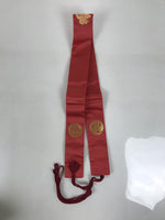 Japanese Buddhist Costume Surplice Sash Vtg Kataginu Wagesa Red Gold BA875