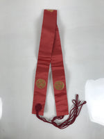 Japanese Buddhist Costume Surplice Sash Vtg Kataginu Wagesa Red Gold BA875