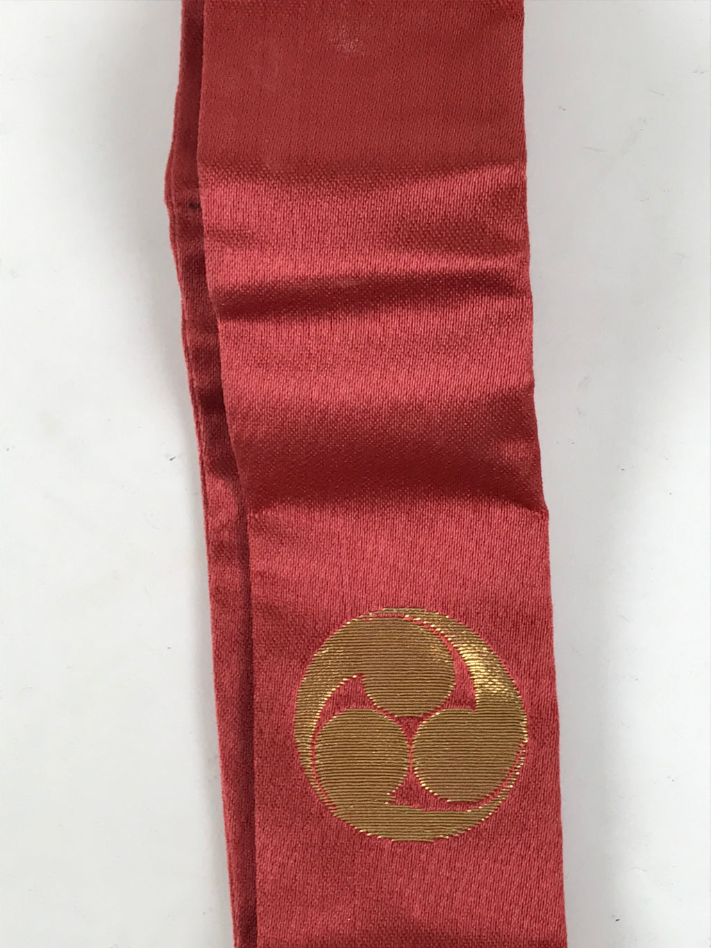 Japanese Buddhist Costume Surplice Sash Vtg Kataginu Wagesa Red Gold BA875