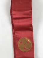 Japanese Buddhist Costume Surplice Sash Vtg Kataginu Wagesa Red Gold BA875