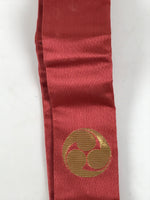 Japanese Buddhist Costume Surplice Sash Vtg Kataginu Wagesa Red Gold BA875